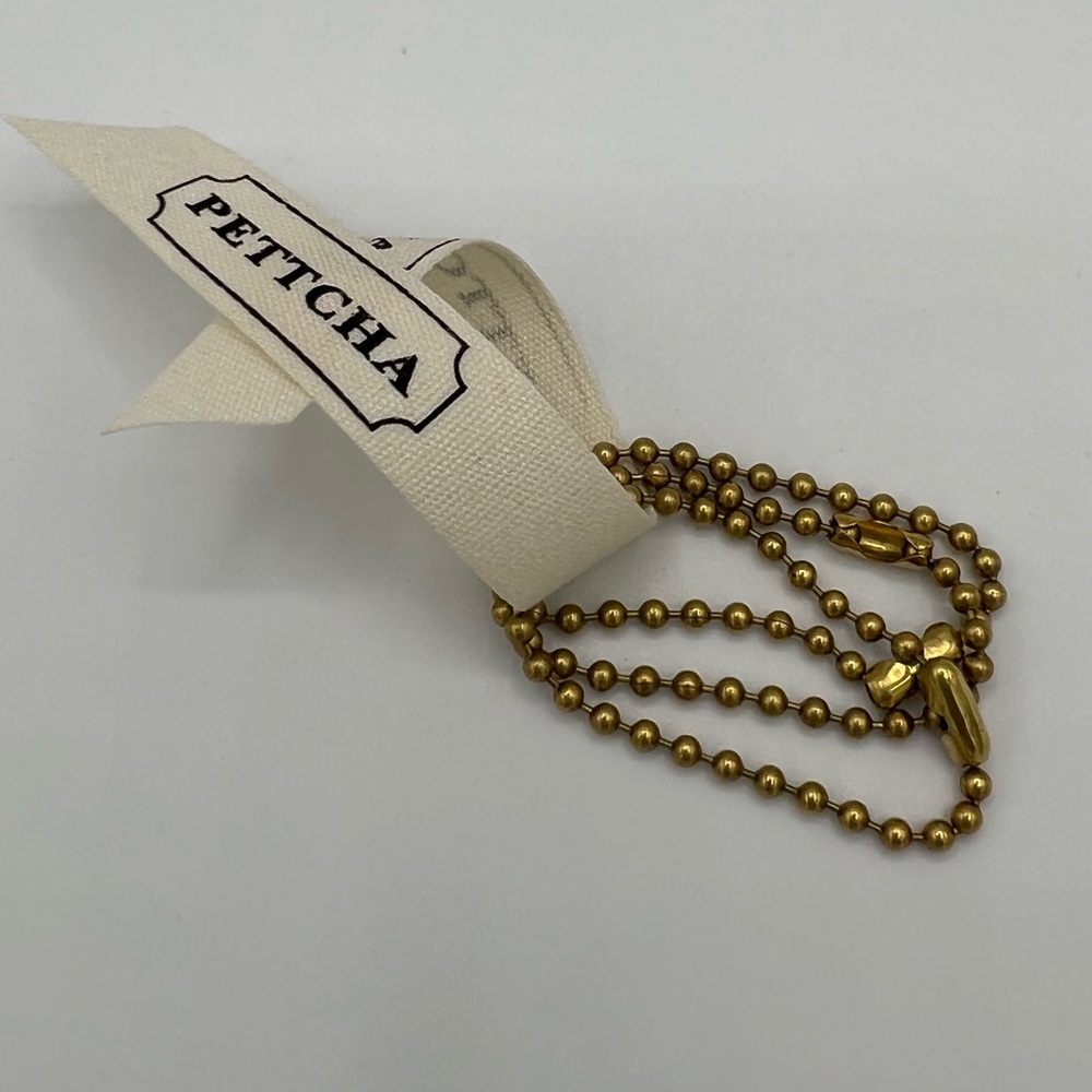 Set (3) Three Ball Chain Replacements For COACH Hangtags Solid Brass 4”